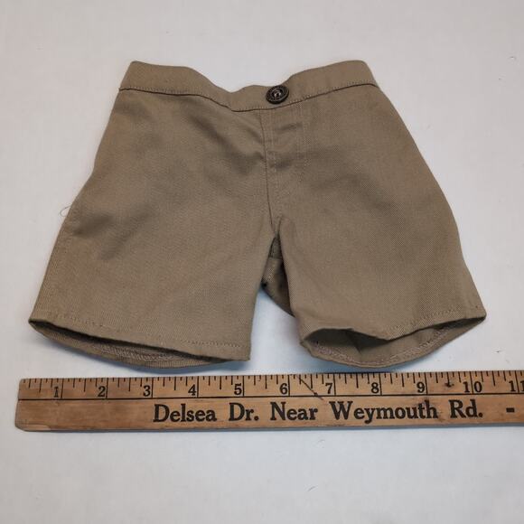 Build A Bear Golf 3 PC Outfit Khaki Shorts Polo Shirt And Hat - Picture 12 of 13